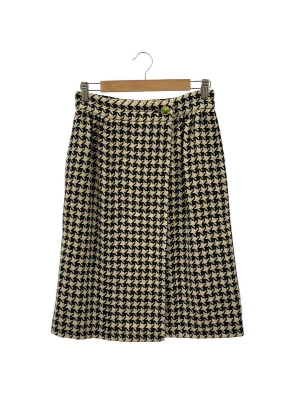 Gucci White Black le Hound Toe Slap Skirt 40